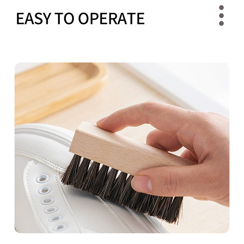 Useful Wood Handle Shoe Brush  - Sneaker Care Cleaning Kit ulasan dan harga